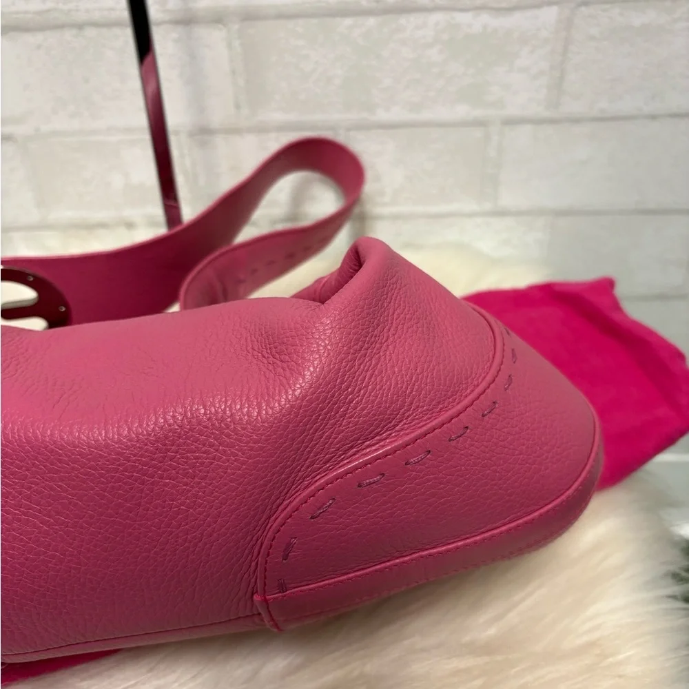 Escada Eluna Pink Leather Hobo Bag - Picture 6 of 11